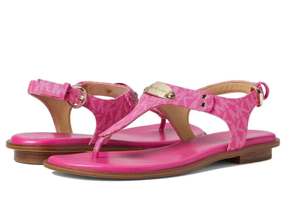 MICHAEL KORS MK PLATE THONG WILD BERRY 7 M